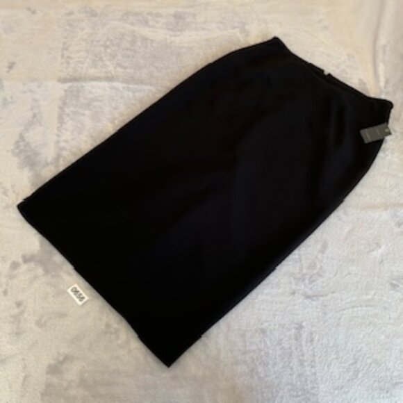 Liz Claiborne Women's Maxi Black Skirt Lined With Slit In Back 12 NWT - Picture 12 of 14